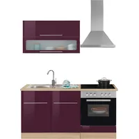 kochstation Küchenzeile »KS-Eton«, ohne E-Geräte, Breite 160 cm lila