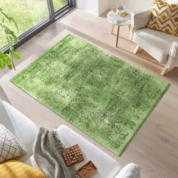 Teppich AYYILDIZ TEPPICHE "ELITE 8800", grün, B:80cm H:6mm L:150cm, Polyester, Teppiche, Pflegeleicht / Strapazierfähig / Trend Colors