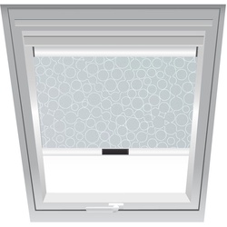 Roto Verdunklungsrollo Kreise-Grau 3-V56, 74x118 cm (7/11), 647 Kunststoff,Aluminiumschiene,Elektro,Roto