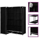 vidaXL Eckkleiderschrank 130 x 169 x 87 cm schwarz