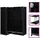 vidaXL Eckkleiderschrank 130 x 169 x 87 cm schwarz