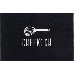 Fußmatte Chefkoch, Schwarz/Weiß 50 x 75 cm