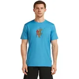 Icebreaker Merino 150 Tech Lite Bear Catch Kurzarm-t-shirt - Arctic - L