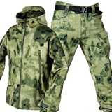 TAUIANE Zweiteiliges Skianzug Set FüR Herren, Softshelljacke FüR Herren, 2 Teiliger Snowboard Schneeanzug, Wasserdichte MilitäR Kampfanzug Sets, Leicht, Outdoor, ReißVerschluss,Camouflage a,3XL - 3XL