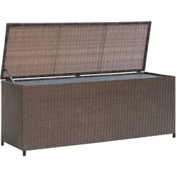 Garten-Aufbewahrungsbox Braun 120x50x60 cm Poly Rattan