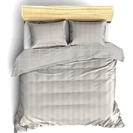 De Witte Lietaer Zygo Gestreift Taupe 240 x 220 cm + 2 x 40 x 80 cm