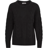 Oxmo Strickfleece-Pullover Schwarz S