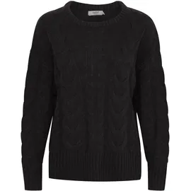 Oxmo Strickfleece-Pullover Schwarz S