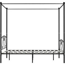 vidaXL Himmelbett 140 x 200 cm Schwarz
