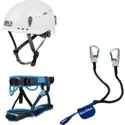 Klettersteig Komplettset Salewa Premium Attac + LACD Start Gurt + LACD Protector Helm weiß M