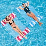 Aufblasbare Wasserhängematte XL 2 Stück, Luftmatrazenbett Pool 4 in1 Schwimmmatt