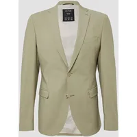 S.Oliver Slim Fit Anzugsakko aus meliertem Stretch, Hellgruen, 56