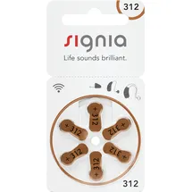Signia Hörgerätebatterien S 312 6 St.