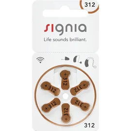 Signia Hörgerätebatterien S 312 6 St.