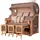 Mr. Deko Strandkorb Komplettset - bene living - Ammersee Grande XXL Teak - PE grau - Modell 534 - inkl. Liftersystem