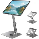 iPad Tablet Ständer, ipad Pro Air Stand Höhenverstellbar mit 360° Drehbarem, Aluminium Faltbarer Universeller Schreibtischhalter Tablet Stand für iPad Pro 13/11,Tablets 4.7–16.5" und Alle Geräte
