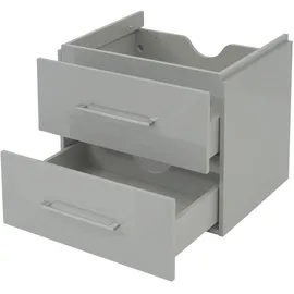 Mendler Premium Waschbeckenunterschrank HWC-D16, Waschtischunterschrank Waschtisch Badmöbel, hochglanz 60cm ~ grau