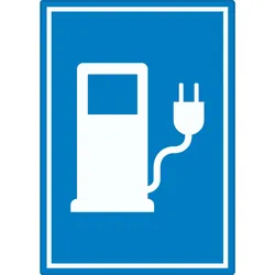 Stromtankstelle Aufkleber Elektrofahrzeug A9 (37x52mm)