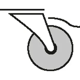 BS Rollen Lenkrolle m.Totalfestst. Rad, Durchmesser 150mm, H120.B43, 140kg Edelstahl