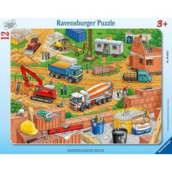 Ravensburger Puzzle Arbeit auf der Baustelle. Rahmenpuzzle 12 Teile, 12 Puzzleteile