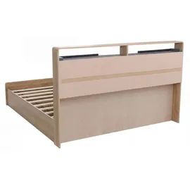 MCW Doppelbett P43 180 x 200 cm Eiche MDF dunkelgrau
