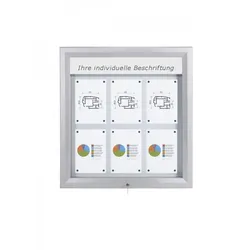 Schaukasten Premium BT46 Outdoor LED 3x2 DIN A4 (Außenformat: 805x760mm)