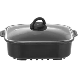 BRUNNER Bräter Kasserole Devil Square Pan Outdoor Camping Bratpfanne Deckel Alu
