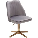 FineBuy Drehstuhl Samt Schreibtischstuhl Modern Schalenstuhl Home Office