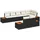 vidaXL Garten-Sofa-Set 8-tlg. schwarz/creme
