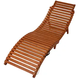 Garden Pleasure Nassau 186 x 55 x 60 cm braun/rot inkl. Auflage klappbar