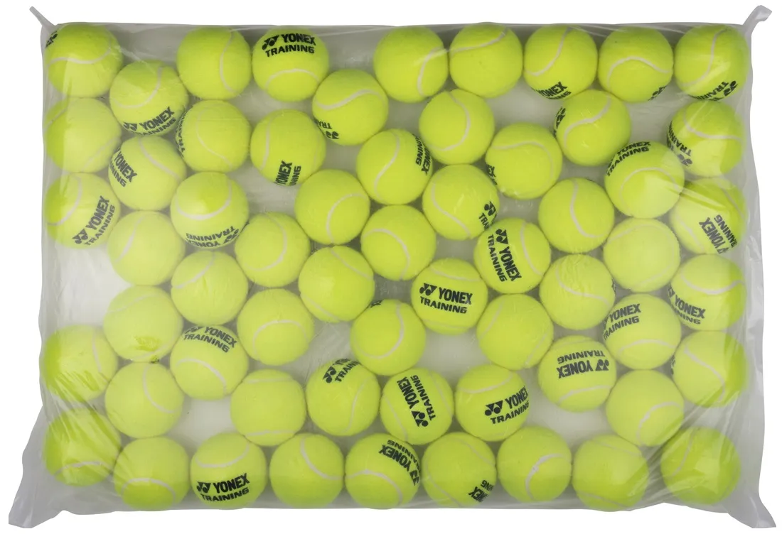 Yonex Tennisbälle Training (drucklos) gelb 60er im Polybag