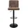 ML-Design Barhocker Set, Bezug aus Kunstleder, Braun, Gepolsterter Barstuhl mit Rückenlehne und Fußstütze, Tresenhocker höhenverstellbar, 360° drehbar, Bistrohocker Hocker Drehstuhl Barstühle