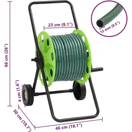 vidaXL Schlauchwagen 30 m PVC Grün