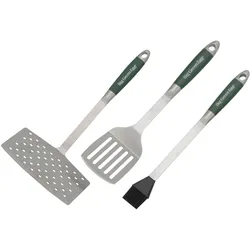 Big Green Egg Grillbesteck Set Premium 3 tlg. Edelstahl Grün