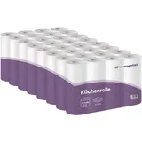 Inoverse 3-lagig Küchenrollen, 4 Rollen (8er Pack) – 50 Blätter pro Rolle, Küchenpapier aus 100% Zellstoff, Extra Saugfähig & Reißfest, Haushaltsrollen