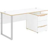 Innostyle Schreibtisch Memphis Eiche / Weiß