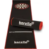 KARELLA Dartmatte Karella Premium Velour 290 x 60 cm Rot/Schwarz