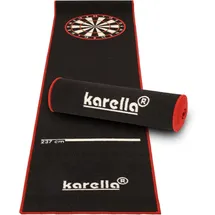KARELLA Dartmatte Karella Premium Velour 290 x 60 cm Rot/Schwarz