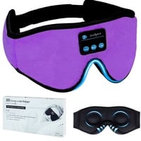 ZUXNZUX Schlafmaske Frauen und Herren, 3D Augenmaske Schlafmaske mit Bluetooth-Kopfhörer, Verstellbarem Schlafkopfhörer Bluetooth für Reisen, Yoga, Schlafen, Schlafmaske für Seitenschläfer