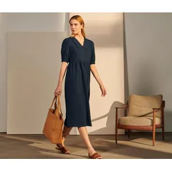 Tchibo - Gekrepptes Blusenkleid - Damen - Gr. 40 - dunkelblau