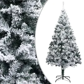 vidaXL Künstlicher Weihnachtsbaum Beschneit Grün 210 cm