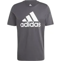 Adidas Herren Shirt Essentials Single Jersey Big Logo T-Shirt - grau/weiß