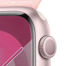 Apple Watch Series 9 GPS 45 mm Aluminiumgehäuse rosé, Sport Loop hellrosa One Size