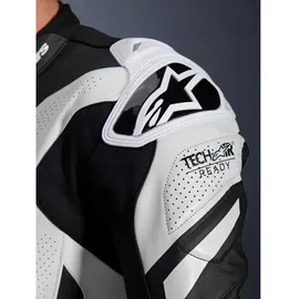 Alpinestars GP Plus V4 Sprint Lederkombi - Schwarz/Weiß/Neon-Rot / 54