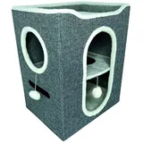 DUVO+ Kratztonne Katzenhaus Gene grau grau