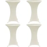 deluke Stehtischhusse AMAU Cremefarben Ø 80 cm 4er Set