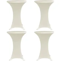 deluke Stehtischhusse AMAU Cremefarben Ø 80 cm 4er Set