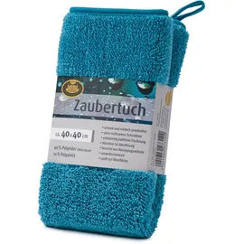 Gözze Mikrofasertuch GÖZZE "Zaubertuch", blau (lagune), B:40cm L:40cm, Mikrofaser, Putztücher, hohe Wasseraufnahme, extrem saugstark, zum reinigen und trocknen
