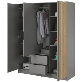 lookway Drehtürenschrank NELA 155 x 200 x 51 cm Grau