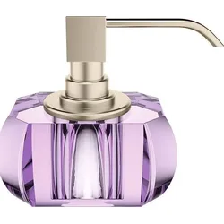 Kristall Seifenspender violett mit Nickel-Pumpe